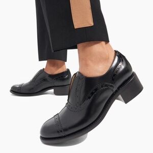 The Office Of Angela Scott Ms. Arzner Black oxford patent leather loafers 41